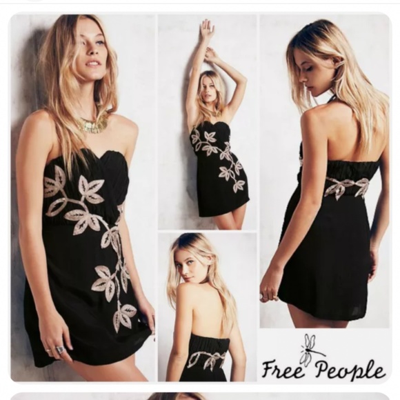 Free people strapless floral mini. Never worn! Retail 250 - Picture 2 of 3